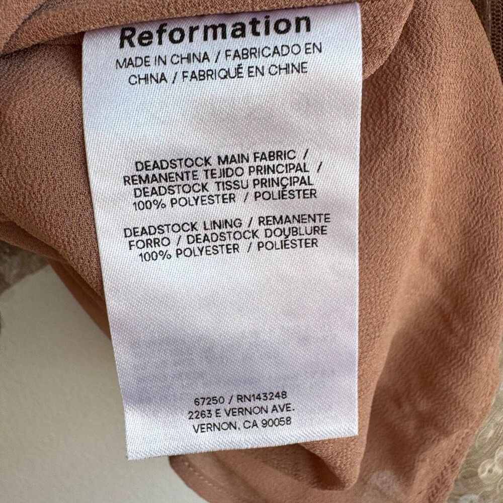 NWT Reformation Sereia Dress Champagne Sequin Size Medium Bridal Party Cocktail - Picture 6 of 6